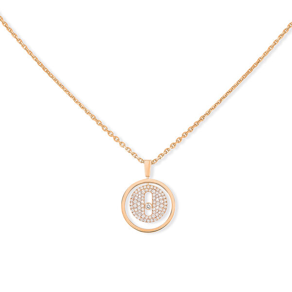 Lucky Move Small Rose Gold and Diamond Pav&eacute; Pendant